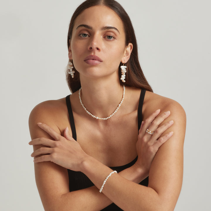 Beaded Freshwater Pearl Ring