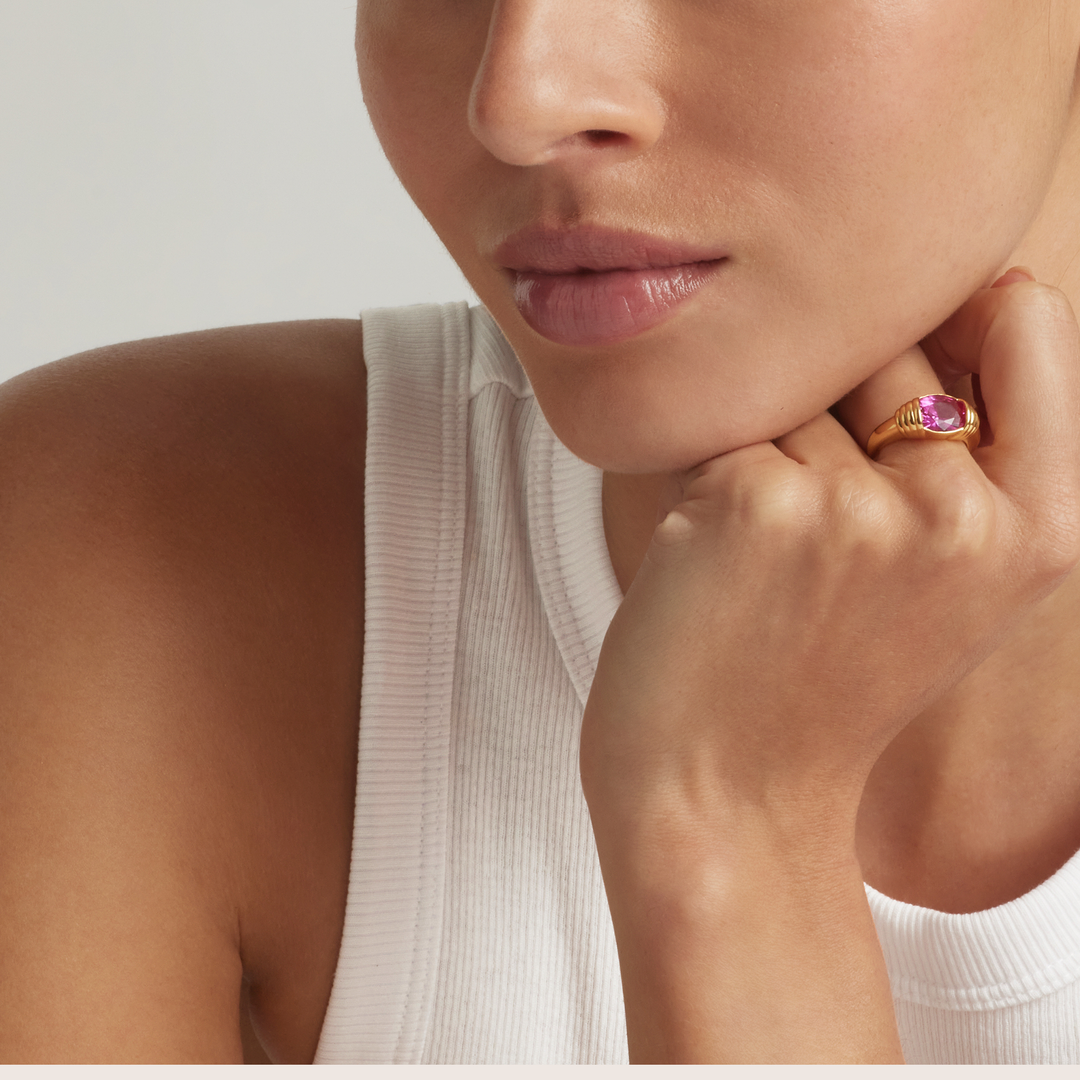 gold vermeil ring worn on hand – Margot Georgia jewellery
