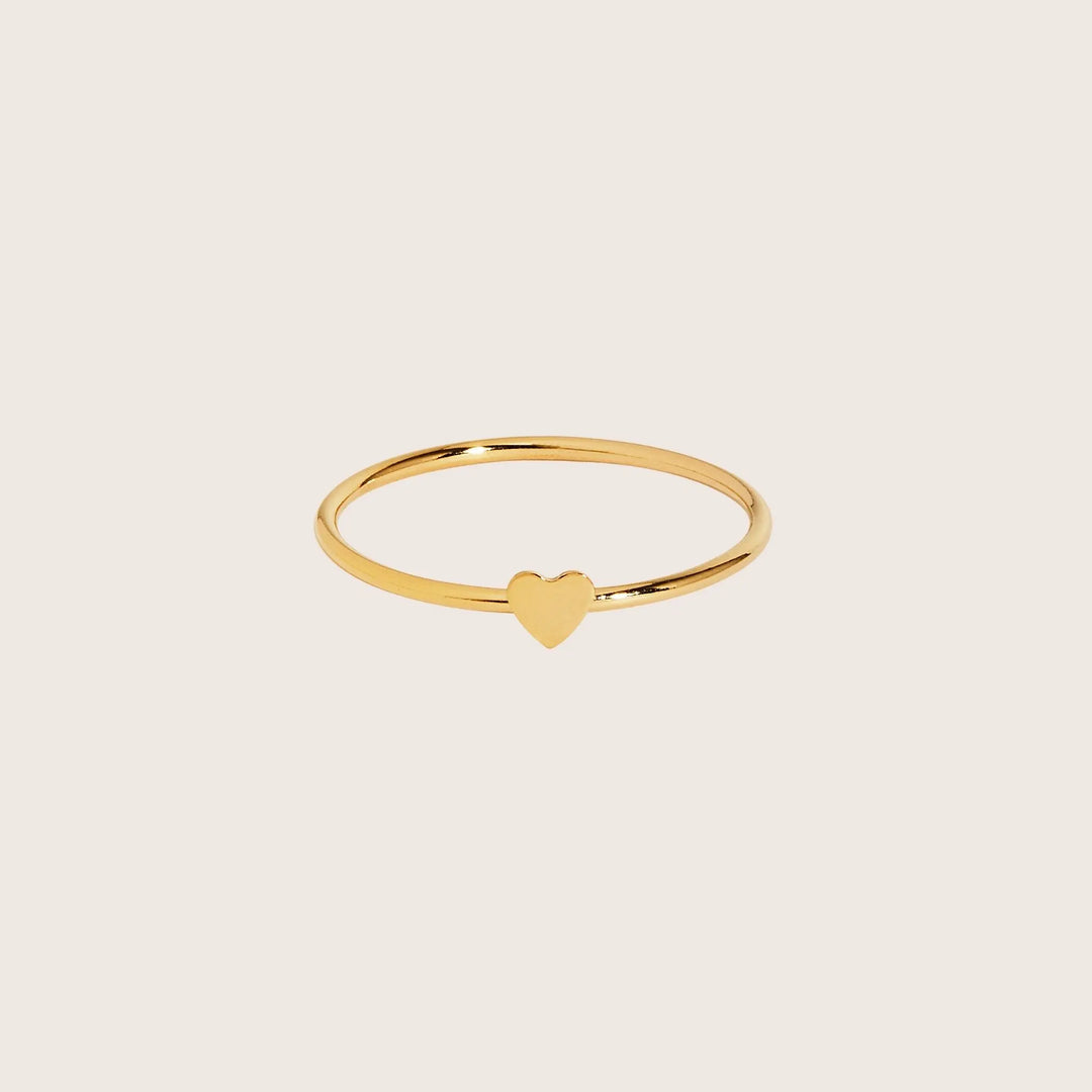 14K Gold Filled Cara stacking ring featuring a heart shape - demi-fine jewellery by Margot Georgia