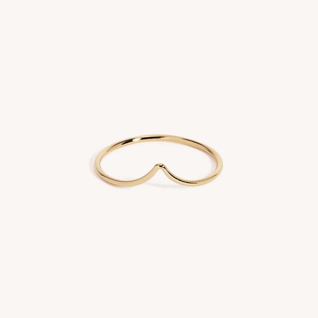 14K Gold Filled Chevron stacking ring - demi-fine jewellery by Margot Georgia