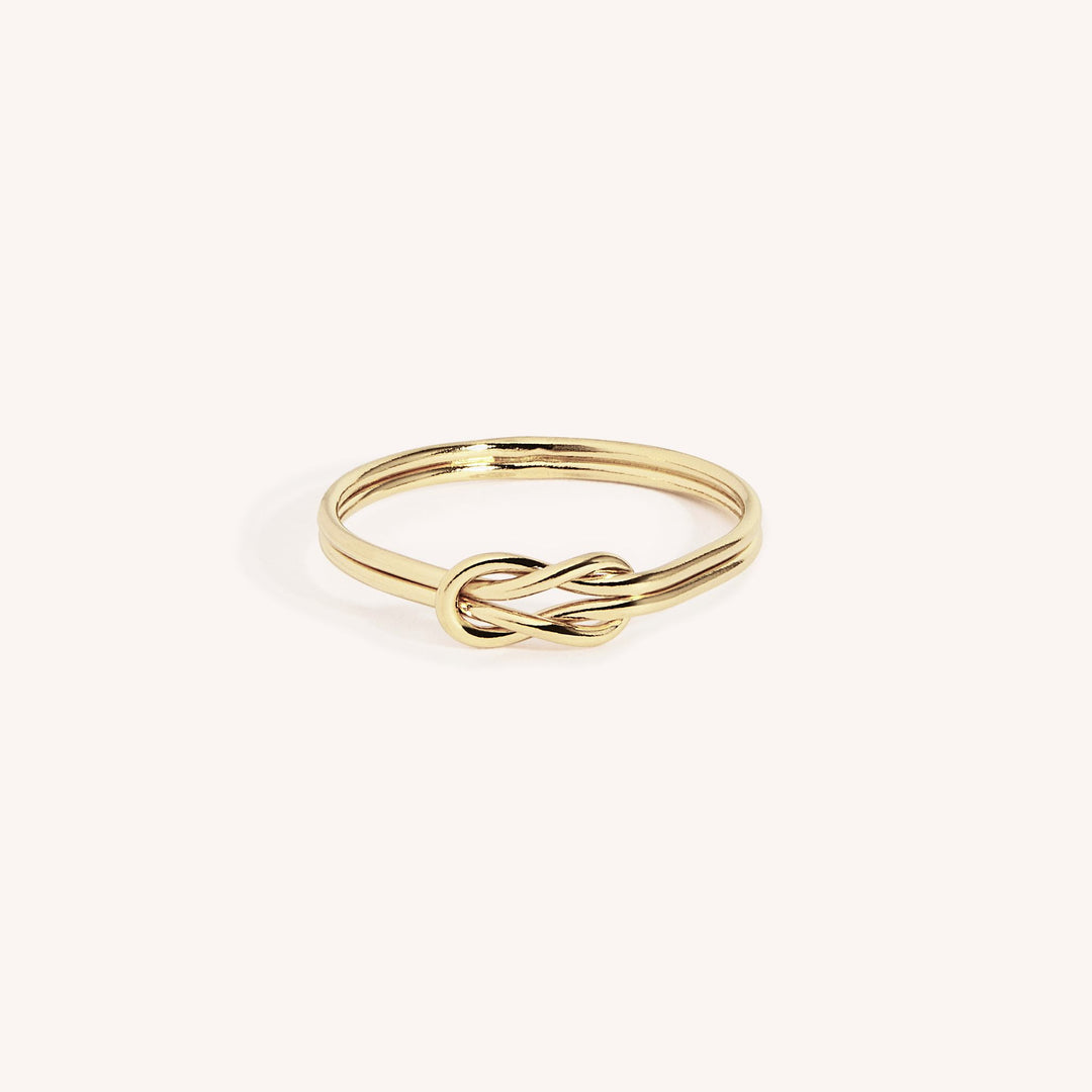 14K Gold Filled Double Knot stacking ring - demi-fine jewellery by Margot Georgia