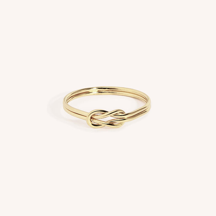 14K Gold Filled Double Knot stacking ring - demi-fine jewellery by Margot Georgia