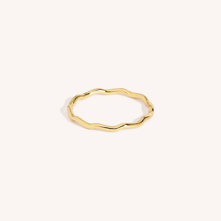 14K Gold Filled Gal Wave stacking ring with a wavy design - demi-fine  jewellery by Margot Georgia