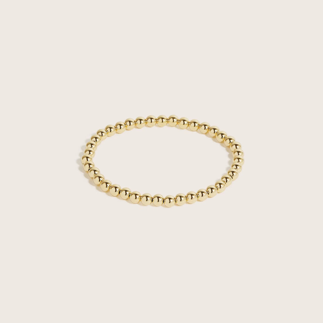 14K Gold Filled Gilda bracelet 5mm bead size - demi-fine jewellery by Margot Georgia