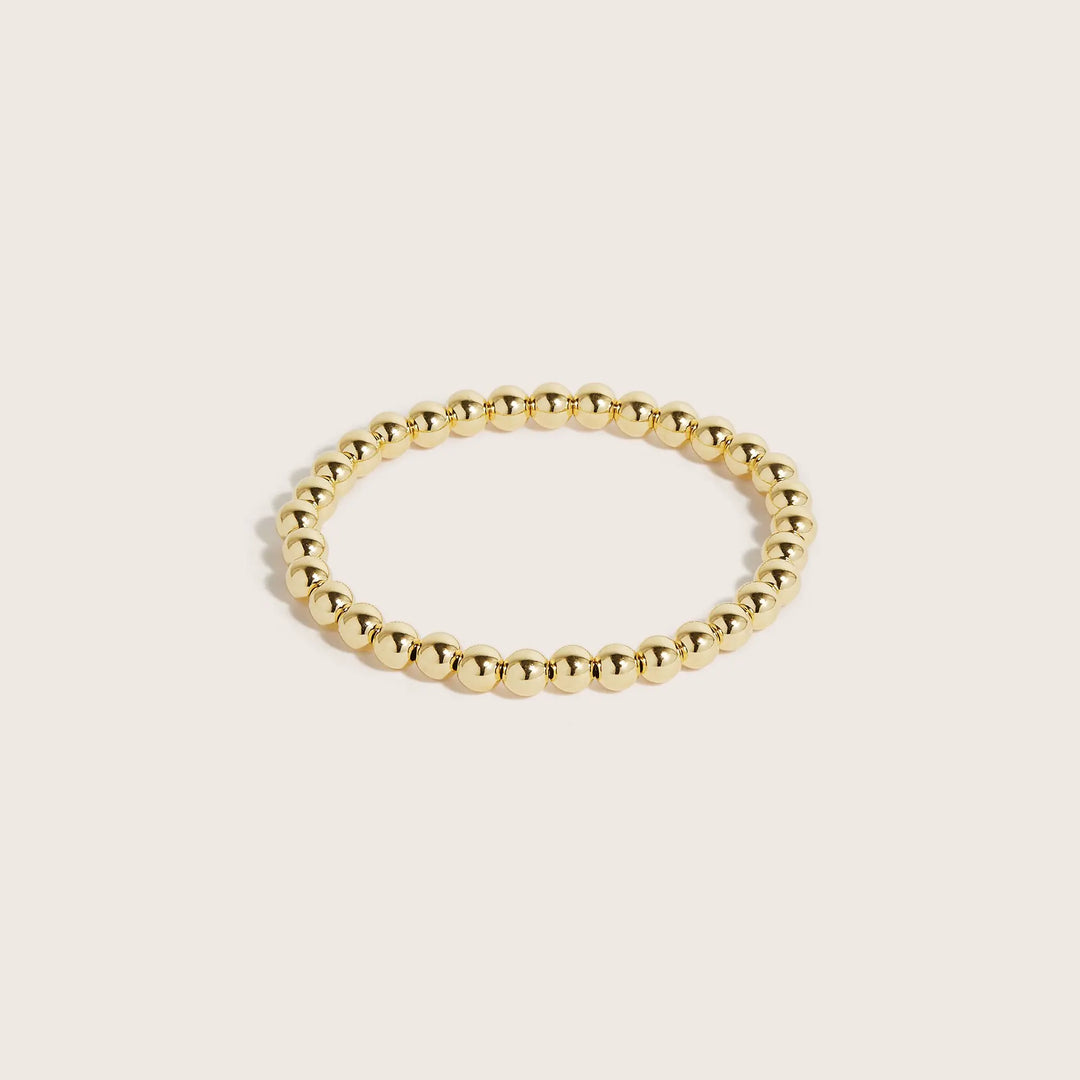 14K Gold Filled Gilda bracelet 6mm bead size - demi-fine jewellery by Margot Georgia