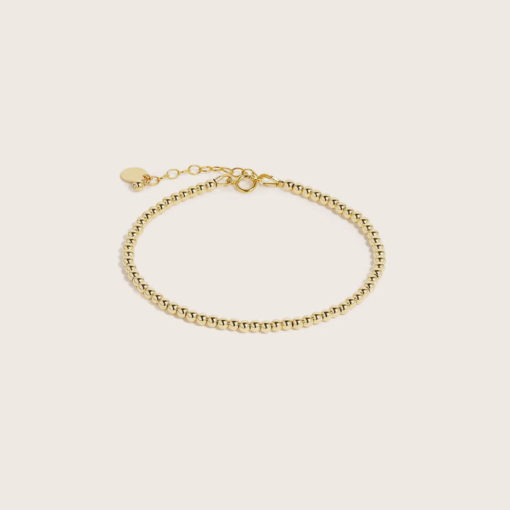 14K Gold Filled Gilda bracelet with extender 3mm bead size - demi-fine jewellery by Margot Georgia