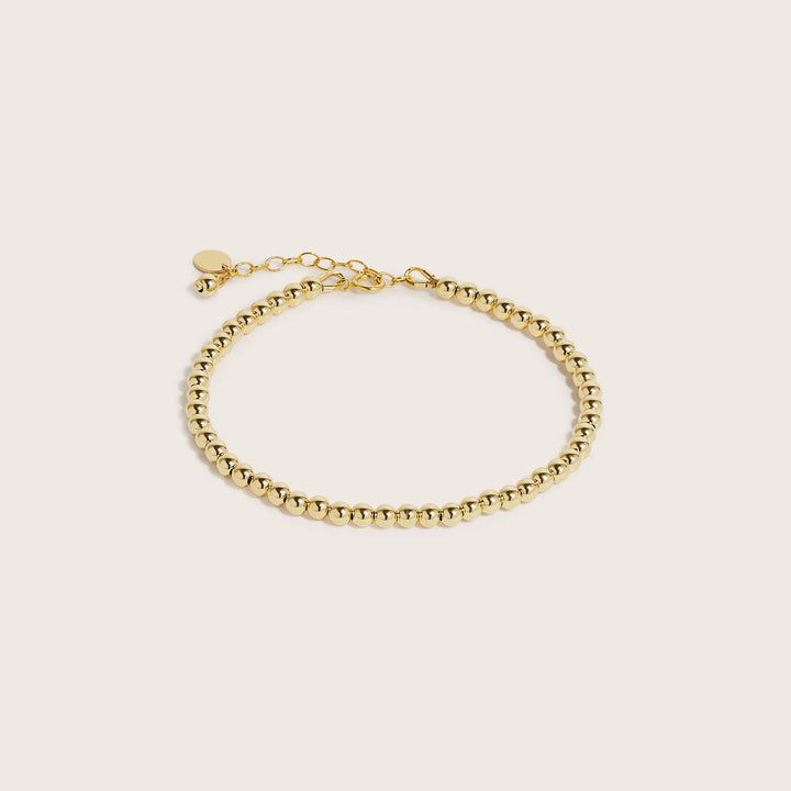 14K Gold Filled Gilda bracelet with extender 4mm bead size - demi-fine jewellery by Margot Georgia