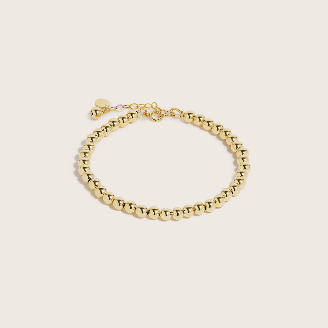 14K Gold Filled Gilda bracelet with extender 5mm bead size - demi-fine jewellery by Margot Georgia