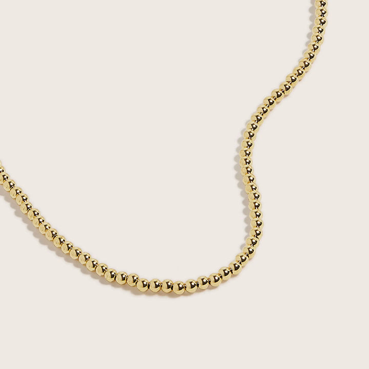 14K Gold Filled Gilda necklace 3mm bead size - demi-fine jewellery by Margot Georgia