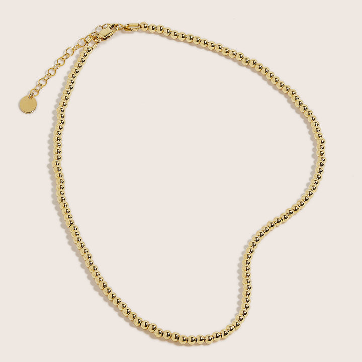 14K Gold Filled Gilda necklace 3mm bead size - demi-fine jewellery by Margot Georgia