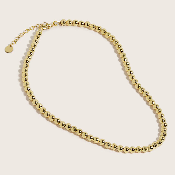 14K Gold Filled Gilda necklace 5mm bead size - demi-fine jewellery by Margot Georgia
