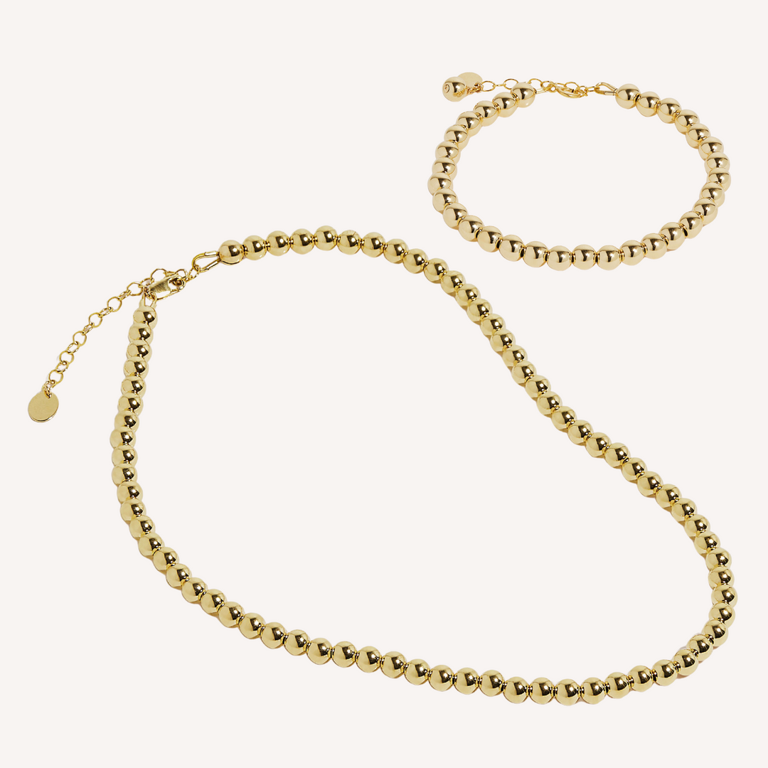 14K Gold Filled Gilda necklace and bracelet with extender - demi-fine jewellery by Margot Georgia