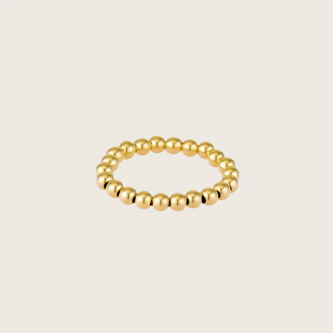 14K Gold Filled Gilda stacking ring 4mm bead size - demi-fine jewellery by Margot Georgia