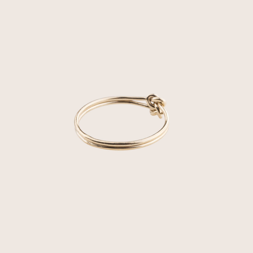 14K Gold Filled Liza stacking ring viewed from behind