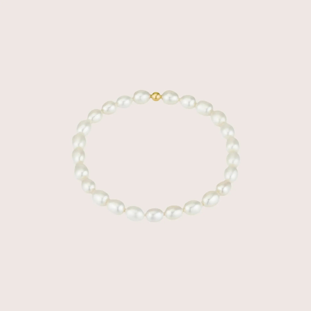 14K Gold Filled Luna freshwater pearl bracelet - demi-fine jewellery by Margot Georgia