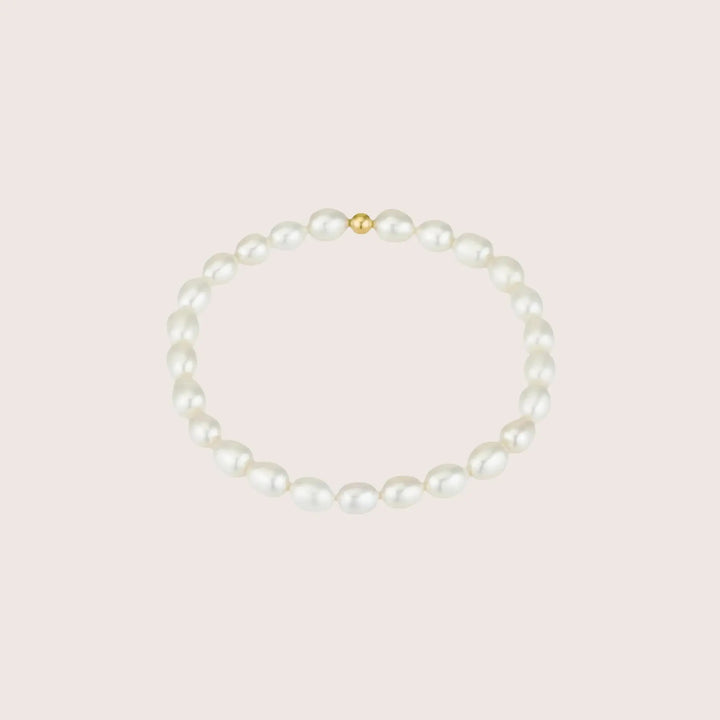 14K Gold Filled Luna freshwater pearl bracelet - demi-fine jewellery by Margot Georgia