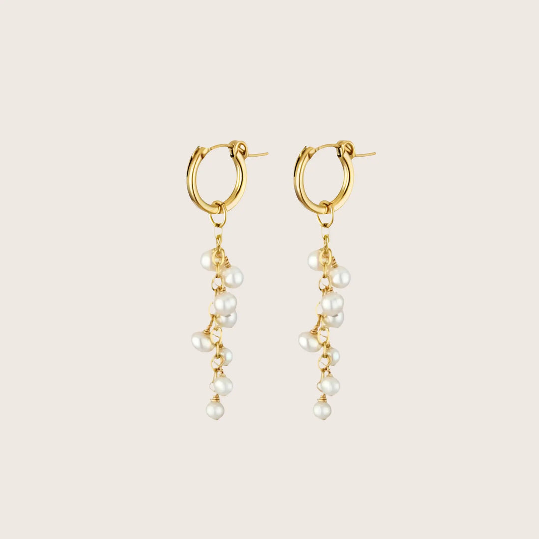 14K Gold Filled Marsaili pearl drop earrings -demi-fine jewellery for Margot Georgia