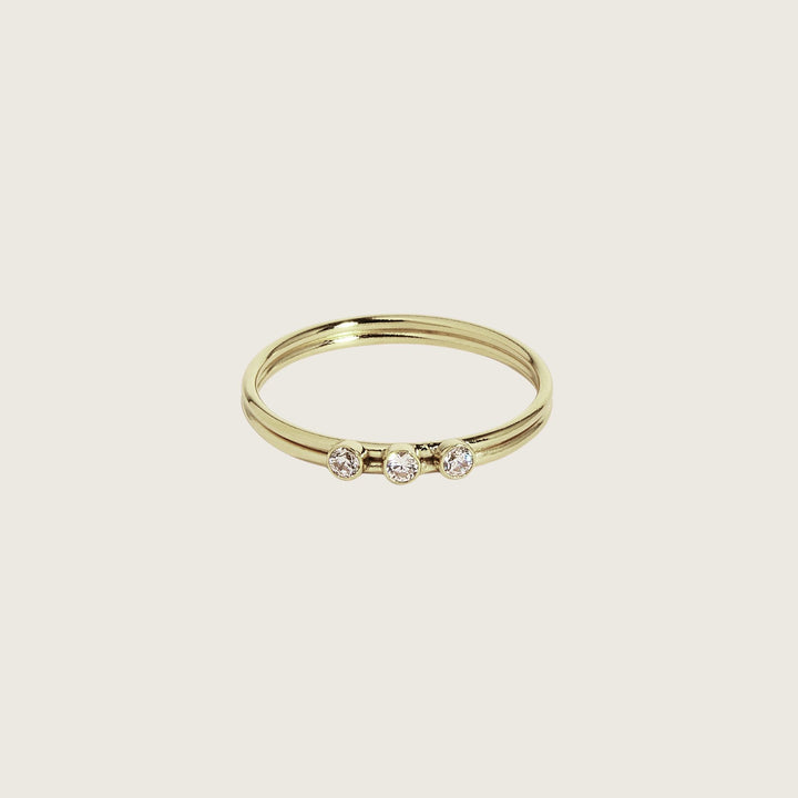 14K Gold Filled Tressa stacking ring demi-fine jewellery by Margot Georgia