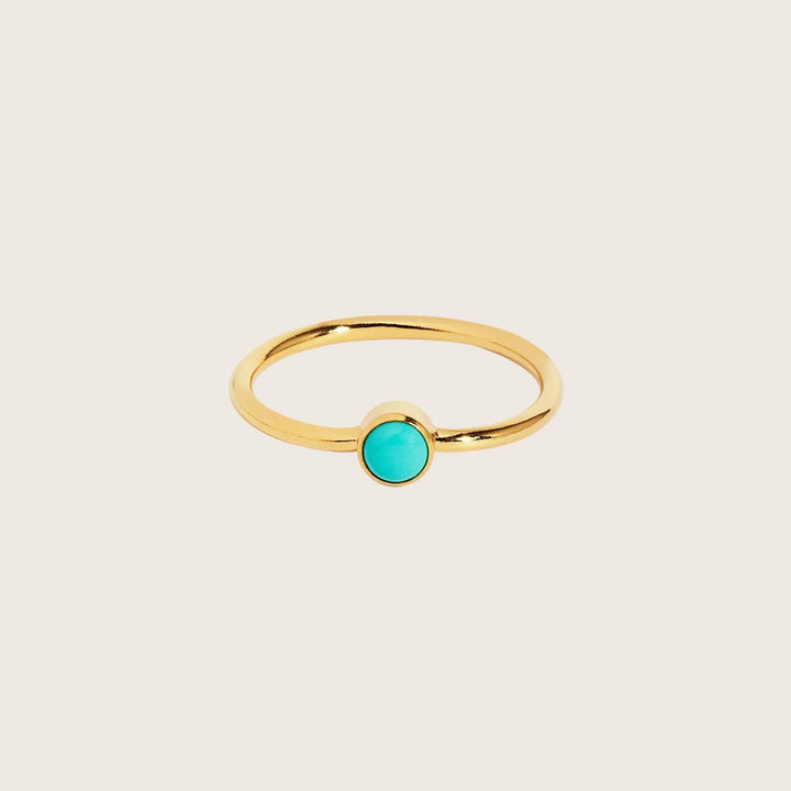 14K Gold Filled Turquoise stacking ring - demi-fine jewellery by Margot Georgia