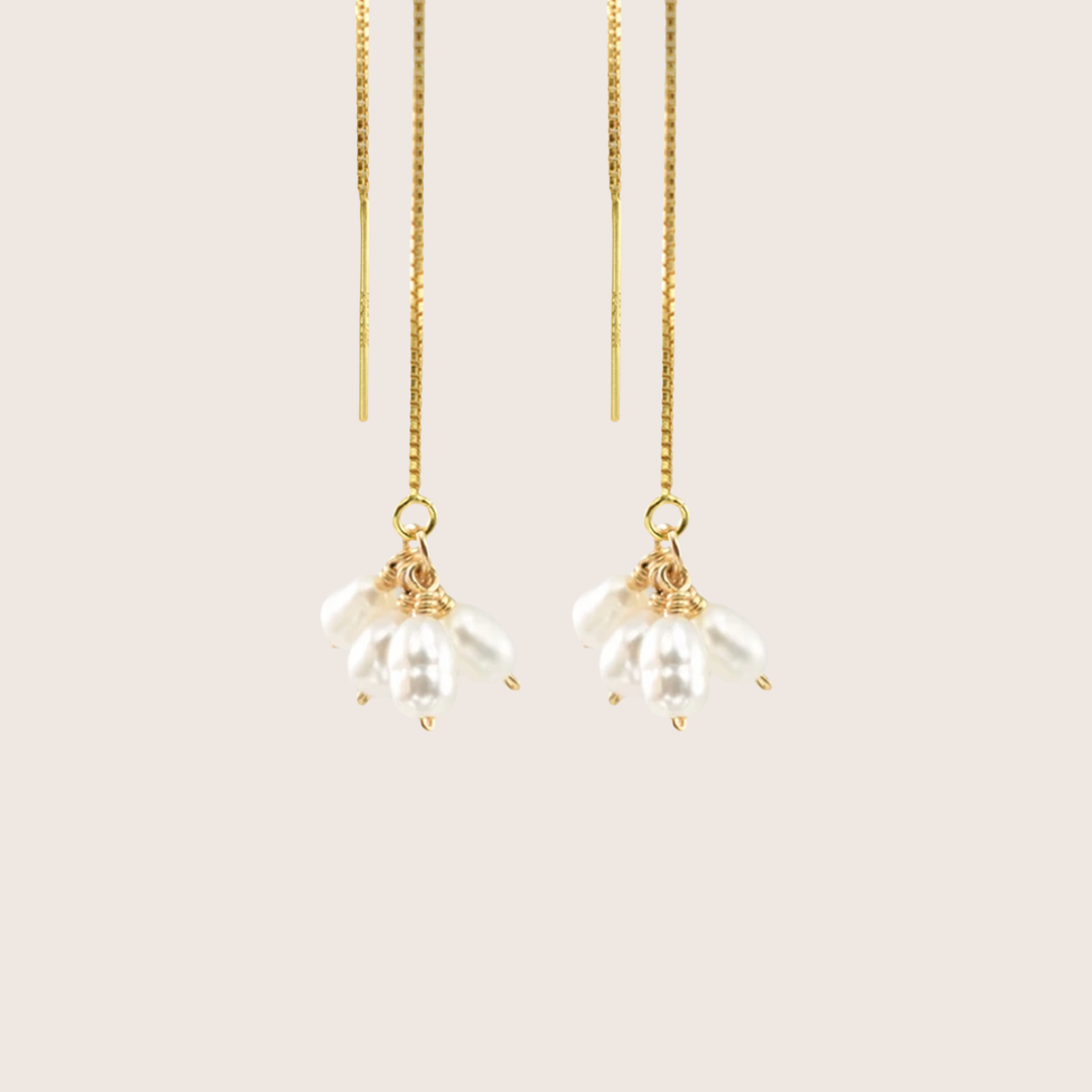 14K Gold Filled Windchime thread earrings - demi-fine jewellery by Margot Georgia