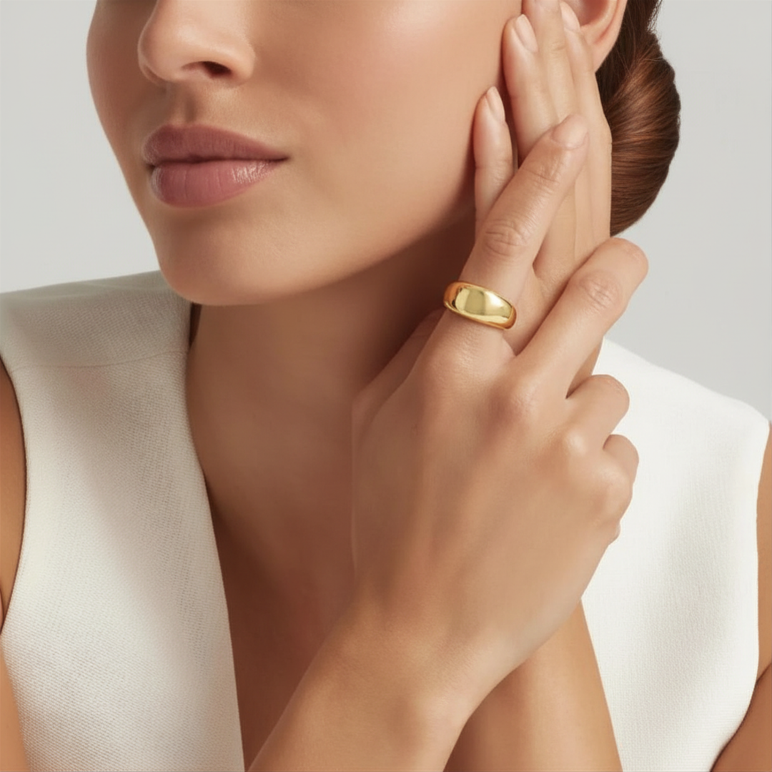 14K Gold Vermeil Dome Elysse Ring