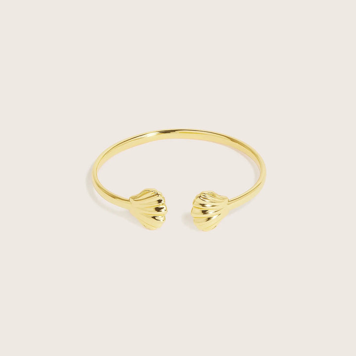14K Gold Vermeil Oyster of Nereid cuff bangle - demi-fine jewellery by Margot Georgia