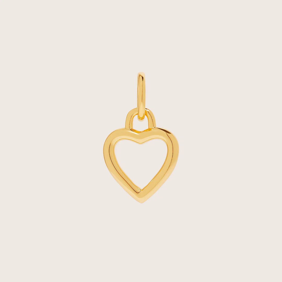 18K Gold Plated Elara Heart pendant charm - demi-fine jewellery by Margot Georgia