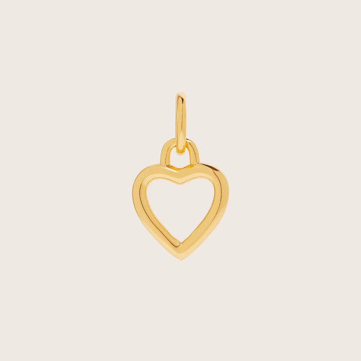 18K Gold Plated Elara Heart pendant charm - demi-fine jewellery by Margot Georgia