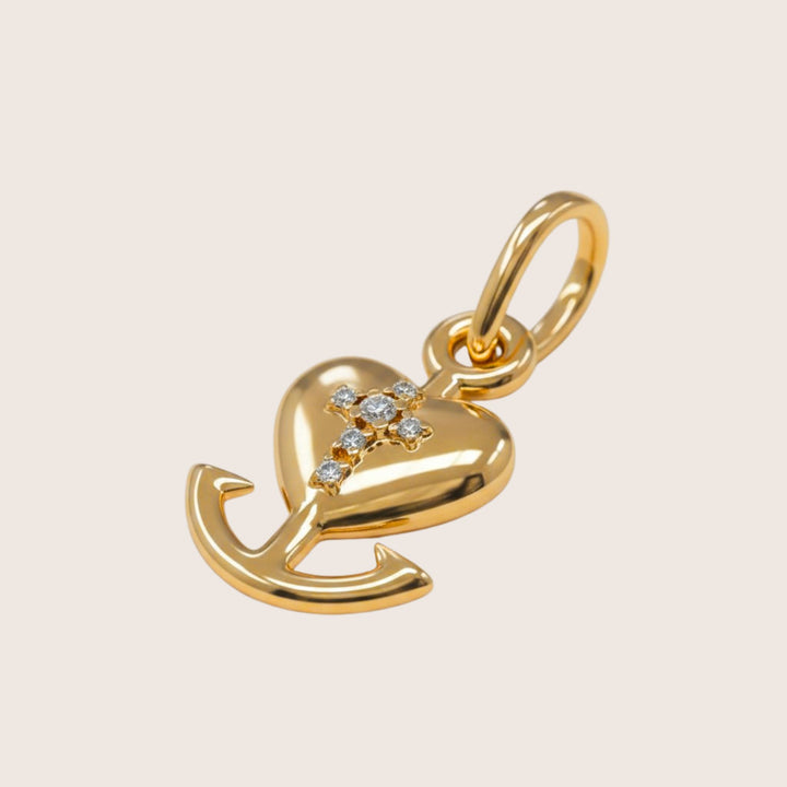18K Gold Plated Faith Love & Hope Charm