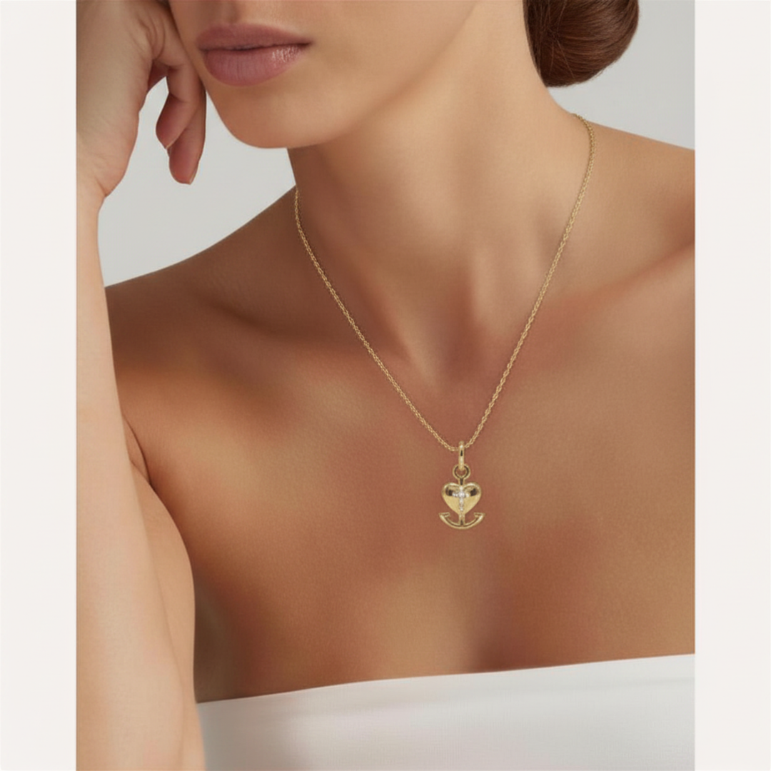 18K Gold Plated Faith Love & Hope Charm