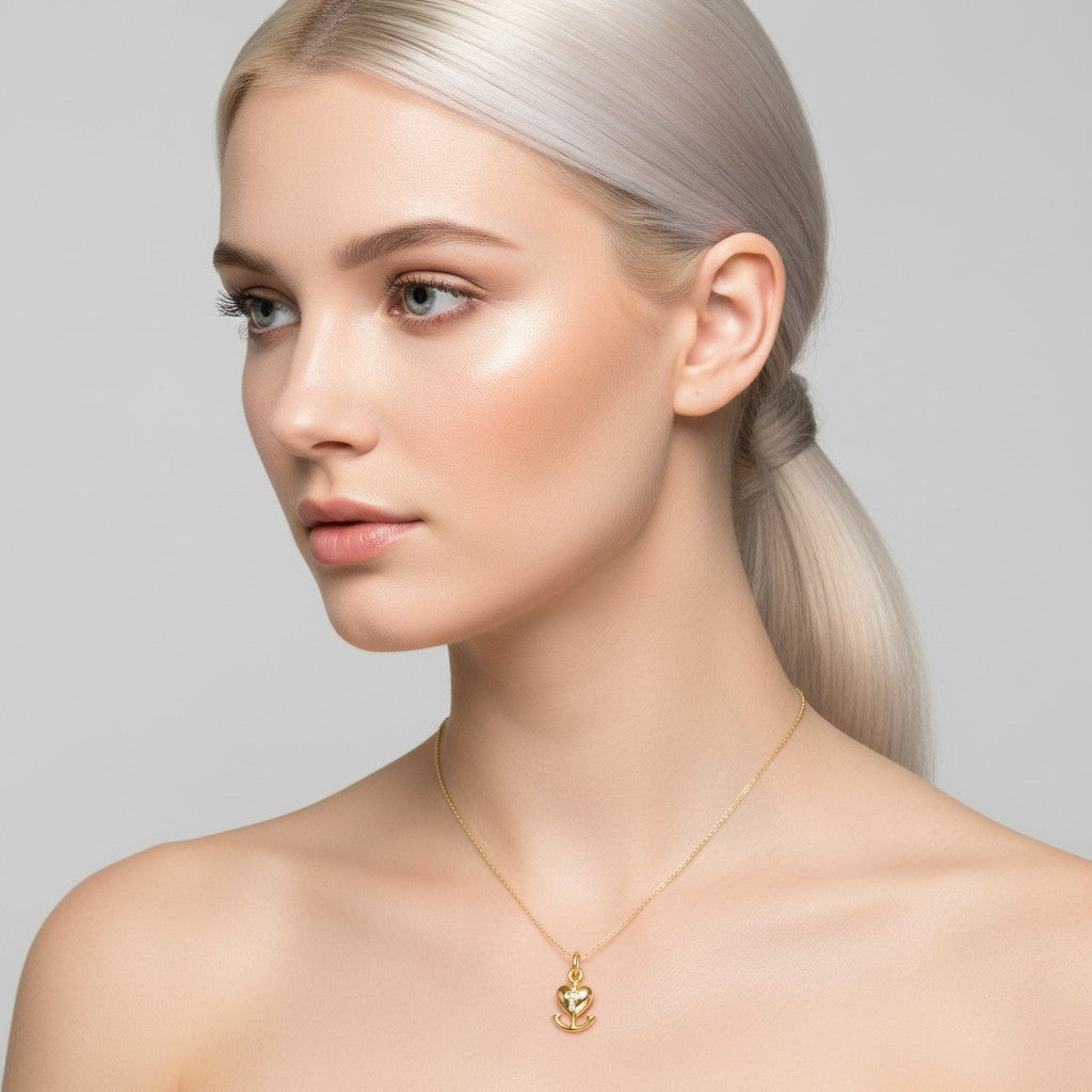 18K Gold Plated Faith Love & Hope Charm