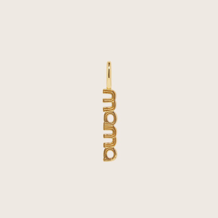 18K Gold Plated mama charm pendant  - demi-fine jewellery by Margot Georgia