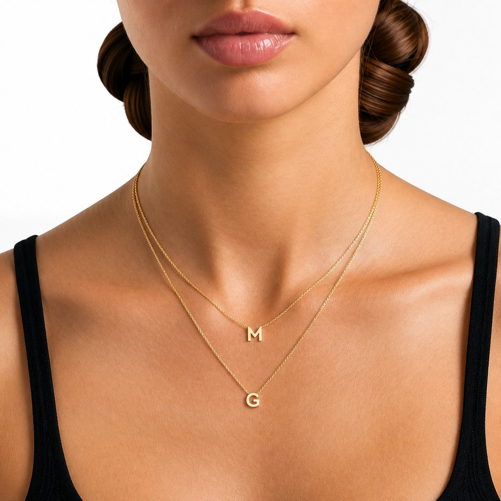 18K Gold Plated Letter Necklace