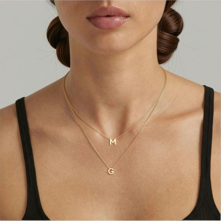 18K Gold Plated Letter Necklace