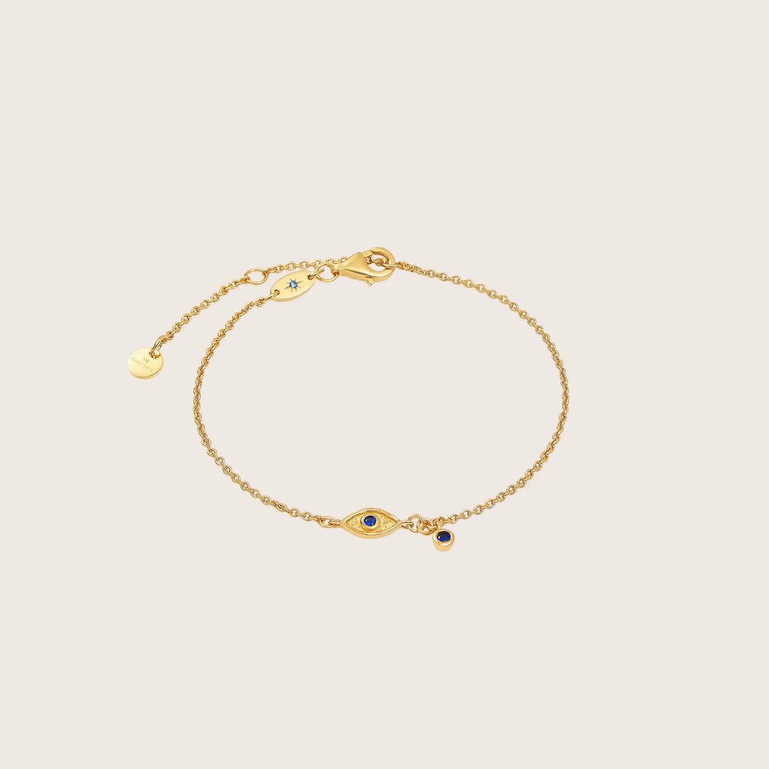 18K Gold Vermeil Jacalin Evil Eye bracelet - demi-fine jewellery by Margot Georgia