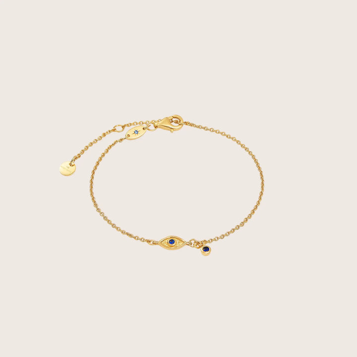 18K Gold Vermeil Jacalin Evil Eye bracelet - demi-fine jewellery by Margot Georgia