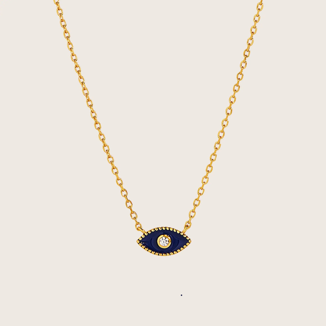 18K Gold Vermeil Jacalin Evil Eye necklace - demi-fine jewellery by Margot Georgia