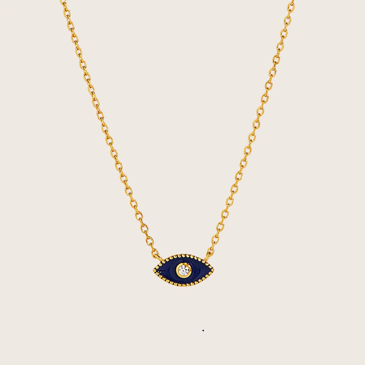18K Gold Vermeil Jacalin Evil Eye necklace - demi-fine jewellery by Margot Georgia