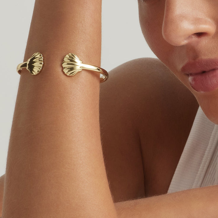 14K Gold Vermeil Oyster of Nerida Cuff Bangle