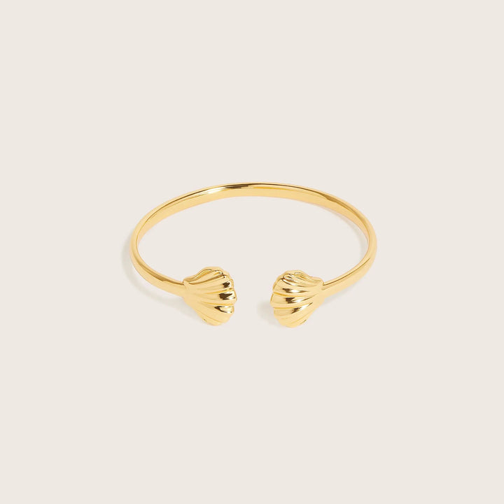 18K Gold Vermeil Oyster of Nerida cuff bangle - demi-fine jewellery by Margot Georgia