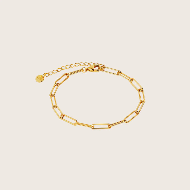 18K Gold Vermeil Rebekka paperclip bracelet - demi-fine jewellery by Margot Georgia