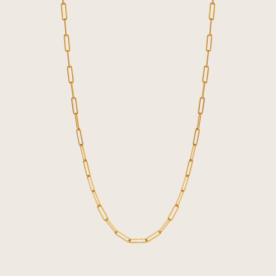 18K Gold Vermeil Rebekka paperclip necklace - demi-fine jewellery by Margot Georgia