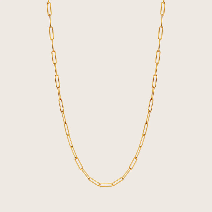 18K Gold Vermeil Rebekka paperclip necklace - demi-fine jewellery by Margot Georgia