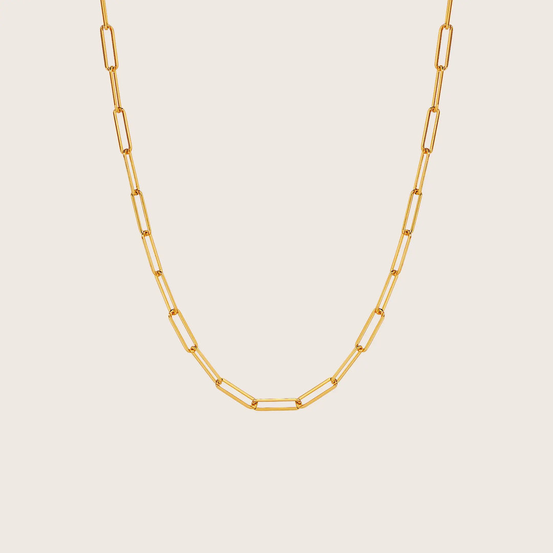 18K Gold Vermeil Rebekka paperclip necklace - demi-fine jewellery by Margot Georgia
