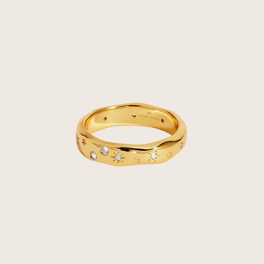 18K Gold Vermeil Stargazing ring-demi-fine jewellery by Margot Georgia