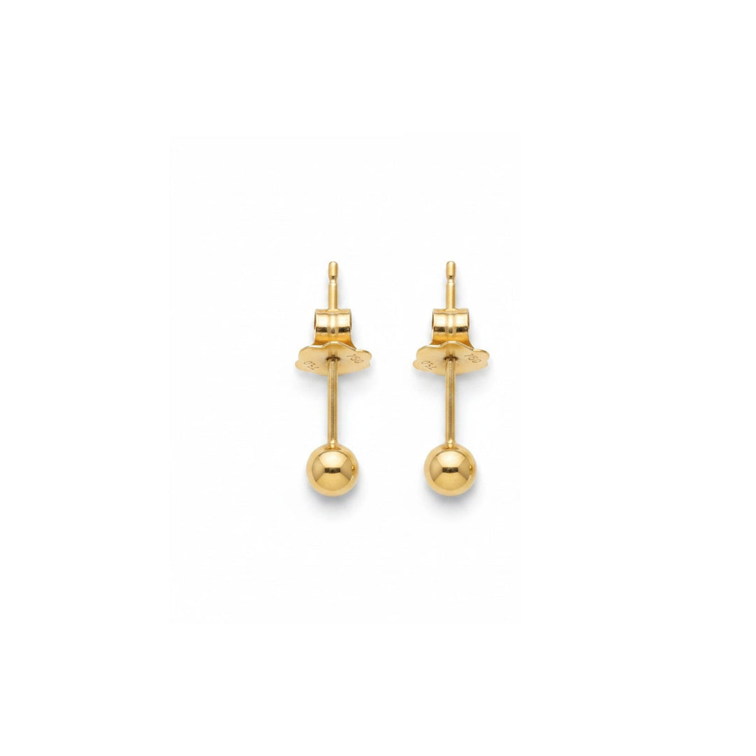 Aurelia Petite Gold Ball Studs - 18K Solid Gold