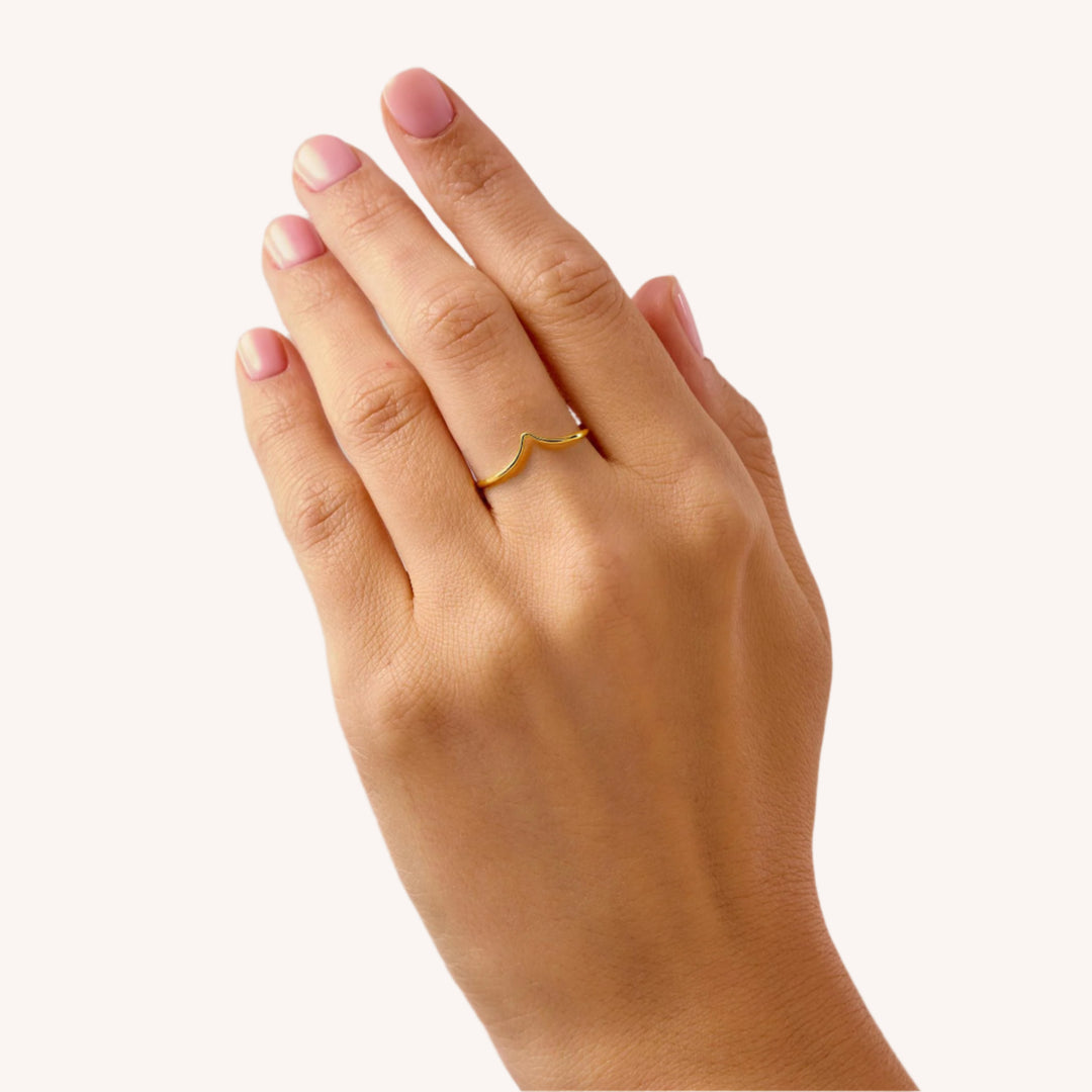14K Gold Filled Chevron Stacking Ring