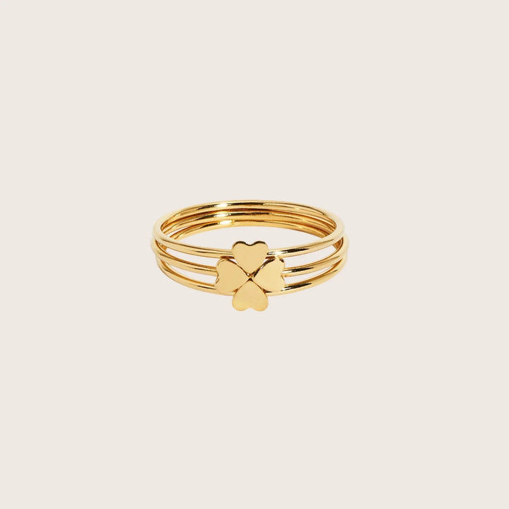14K Gold Filled Four Leaf Clover Ring