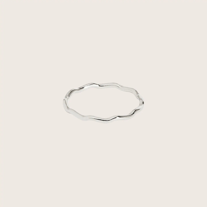 925 Sterling Silver Gal Wave stacking ring - demi-fine jewellery by Margot Georgia