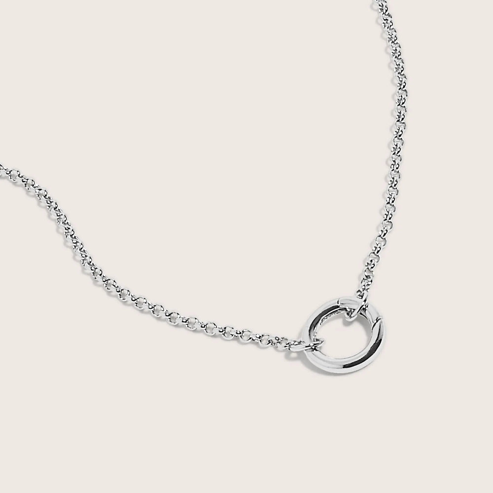 Close-up of Sterling Silver Amara CharmEdit necklace - demi-fine jewellery by Margot Georgia
